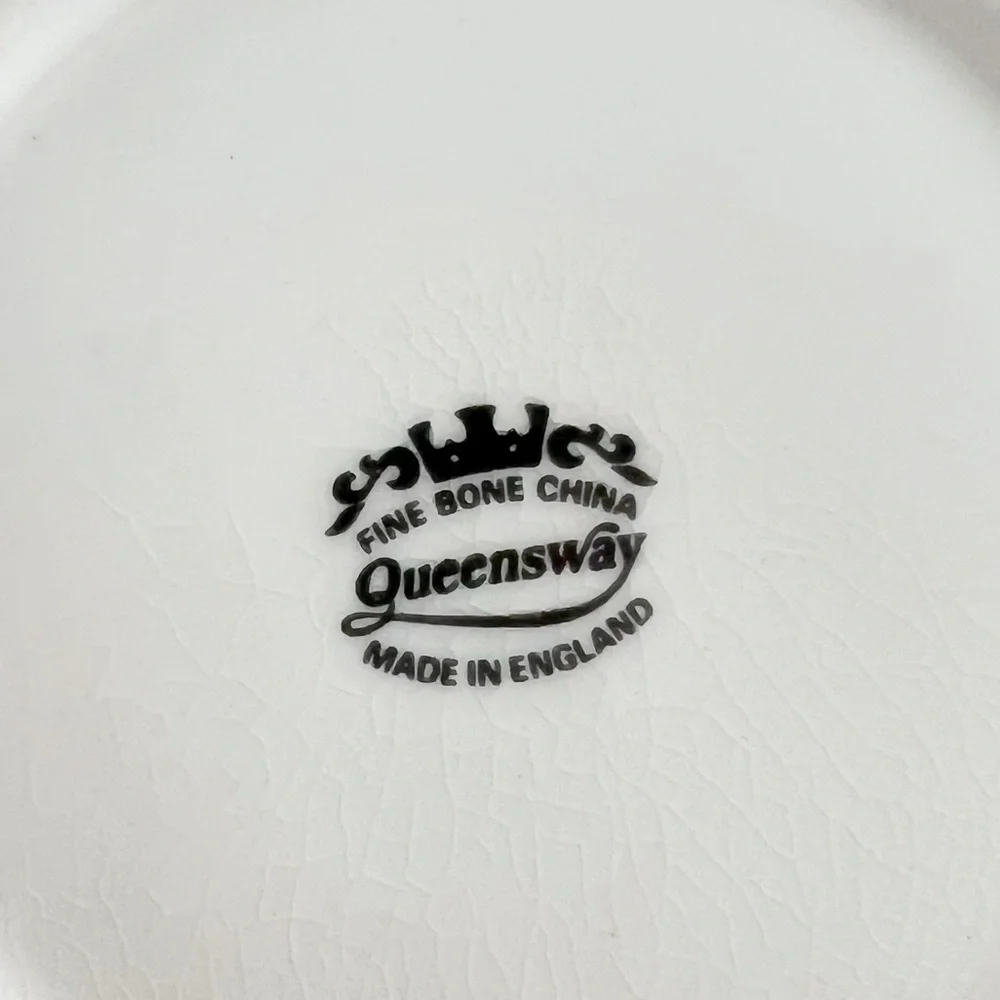Vintage Queensway Floral Bone China Trinket Jewelry Box